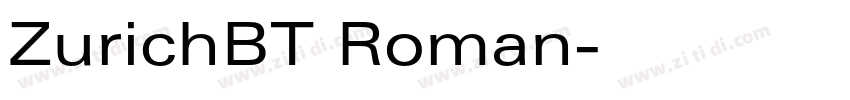 ZurichBT Roman字体转换